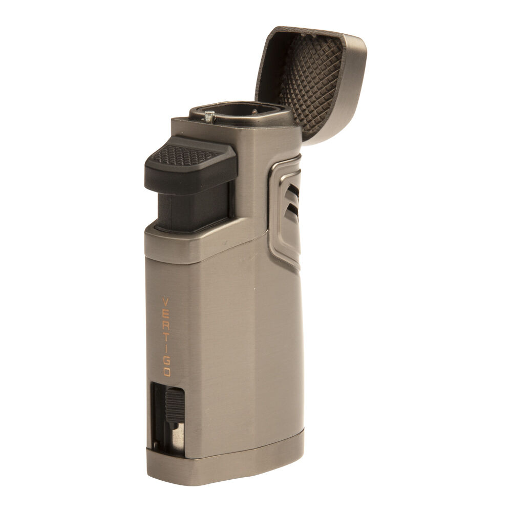 Vertigo Hercules Quad Lighter Gunmetal, , jrcigars